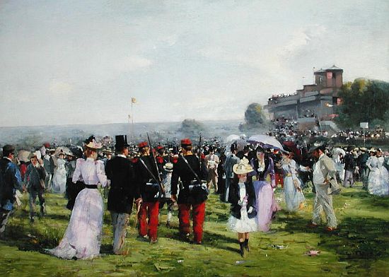 The End of the Races at Auteuil à Carlton Alfred Smith