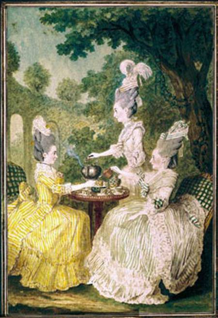 La Marquise de Montesson, La Marquise de Crest and la Comtesse de Damas drinking tea à Carmontelle