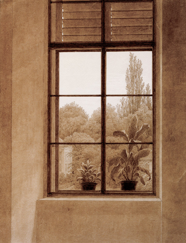 Window w.view o.park à Caspar David Friedrich