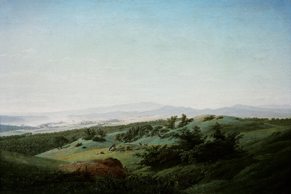 Landscape with lake à Caspar David Friedrich