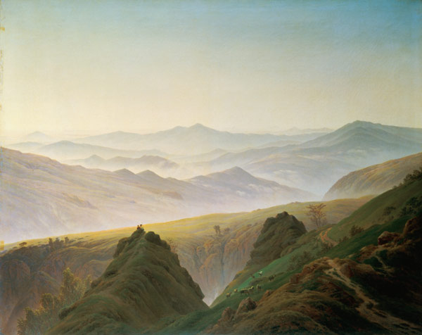 Le matin dans la montagne à Caspar David Friedrich