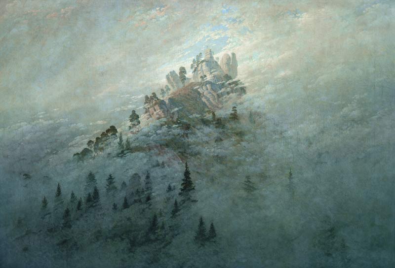 Brouillards de matin dans la montagne à Caspar David Friedrich