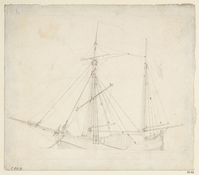 Segelschiff à Caspar David Friedrich