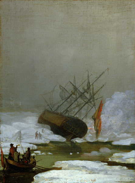 Ship in the Polar Sea à Caspar David Friedrich
