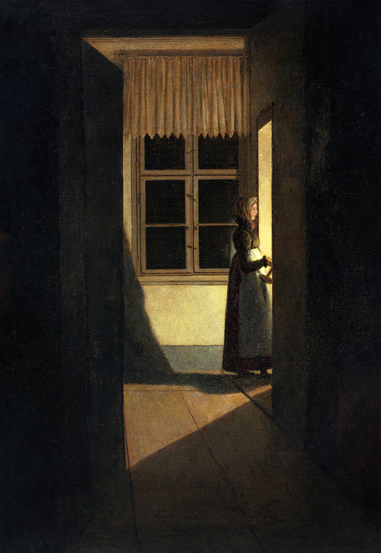The Woman with the Candlestick à Caspar David Friedrich