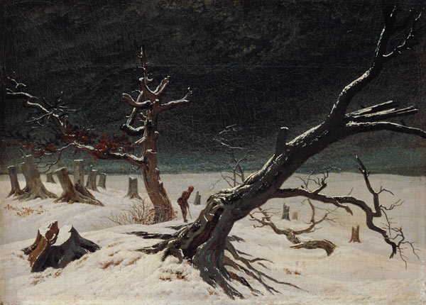 paysage d'hiver à Caspar David Friedrich