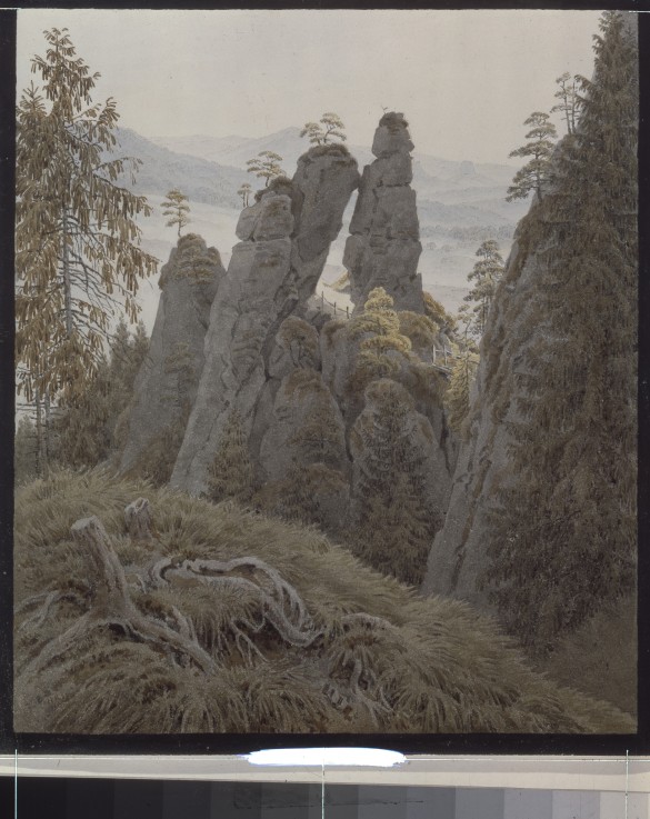 The Rock Gates in Neurathen à Caspar David Friedrich