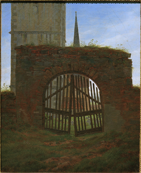 The cemetery gate à Caspar David Friedrich