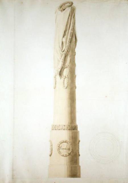 Design for a Commemorative Column (pen, pencil and sepia on à Caspar David Friedrich
