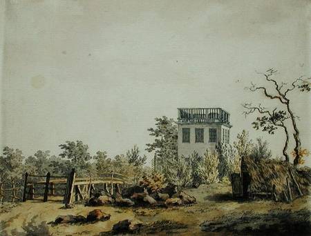 Landscape with a Pavilion à Caspar David Friedrich