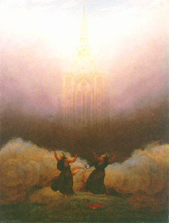 Vision de l'église chrétienne à Caspar David Friedrich