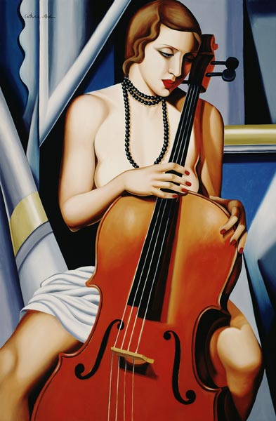 Woman with Cello à Catherine  Abel