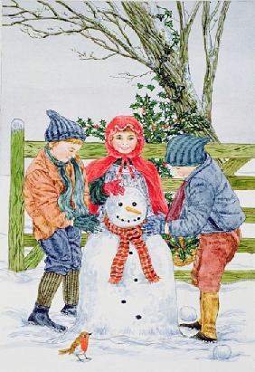 Building a snowman (w/c) 