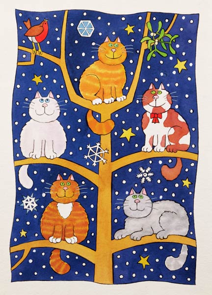 Five Christmas Cats  à Cathy  Baxter