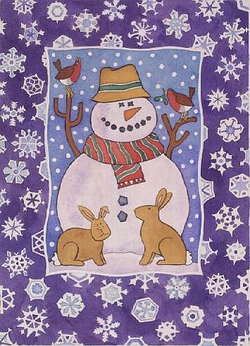 Christmas Snowflakes, 1995 (w/c)  à Cathy  Baxter