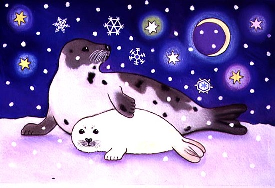 Cosmic Seals, 1997 (pastel and gouache on paper)  à Cathy  Baxter