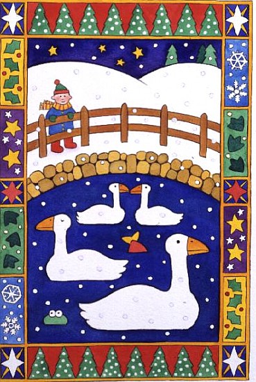 Ducks in the Snow  à Cathy  Baxter