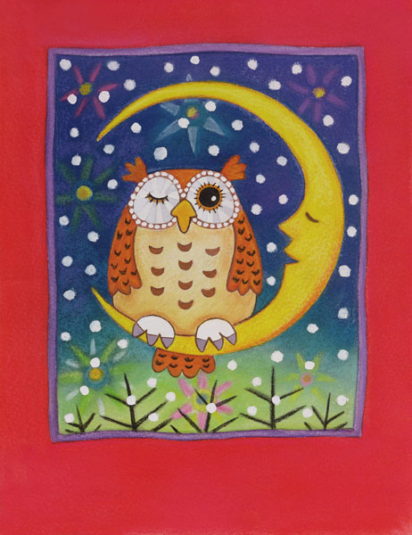 The Winking Owl, 1997 (pastel on paper)  à Cathy  Baxter