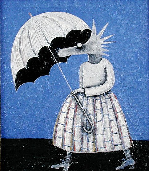 La Parapluie (oil on board)  à Celia  Washington