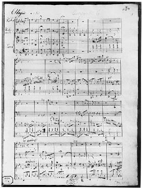 Score for trio for piano, violin and violoncello