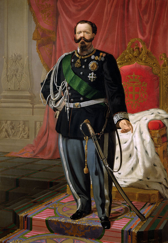 Portrait of Victor Emmanuel II of Italy à Cesare Campini