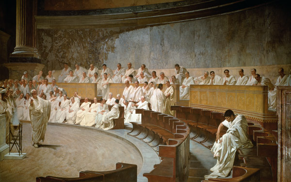 Cicero in the Senate Accusing Cataline à Cesare Maccari