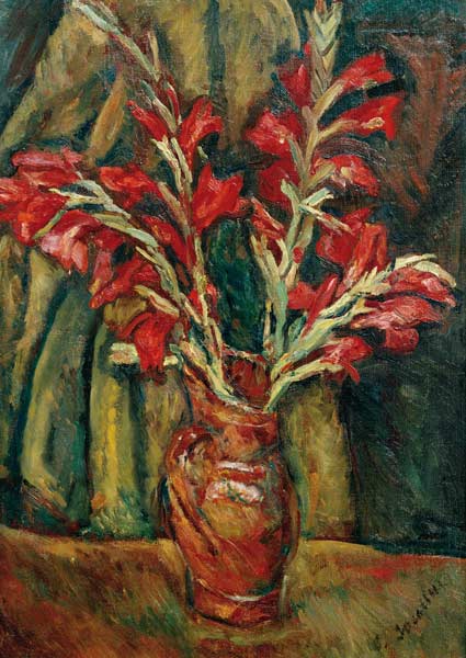 Red Galdioli in a Vase à Chaim Soutine