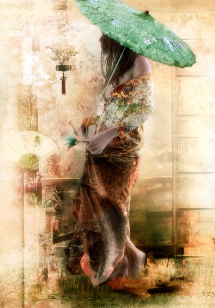 ...the lady with the umbrella... à Charlaine Gerber