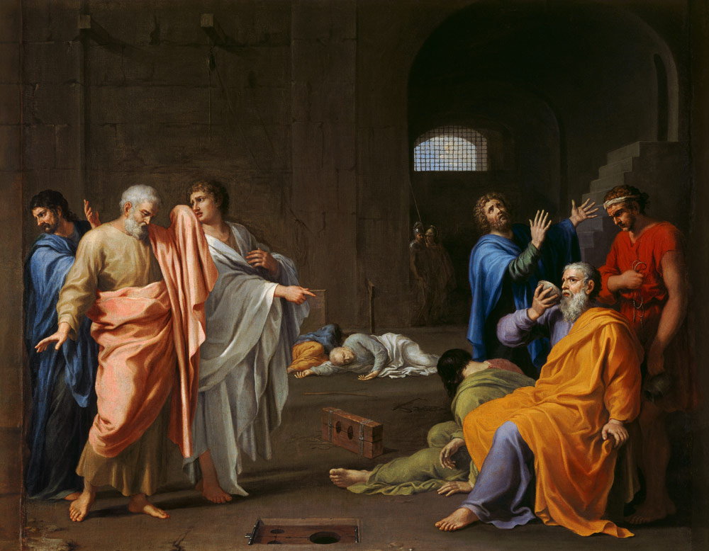 The Death of Socrates à Charles Alphonse Dufresnoy