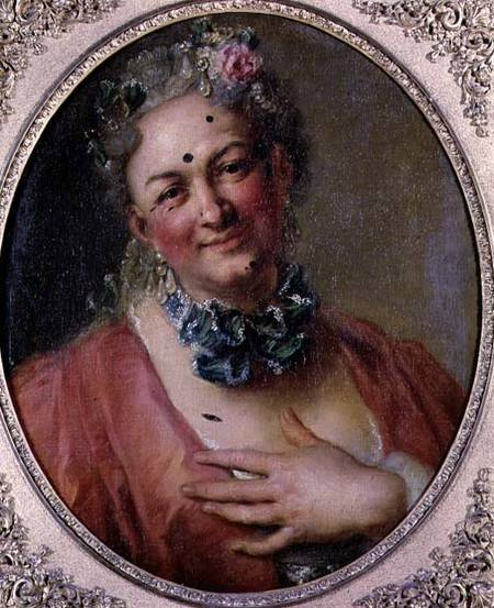 Portrait of the Singer Pierre de Jelyotte (1713-97) in Female Costume à Charles Antoine Coypel