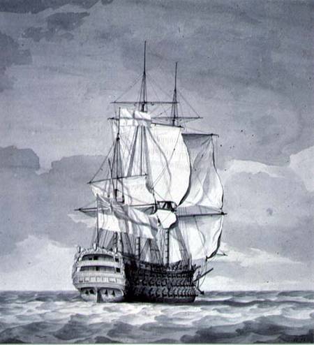English Line-of-Battle Ship à Charles Brooking