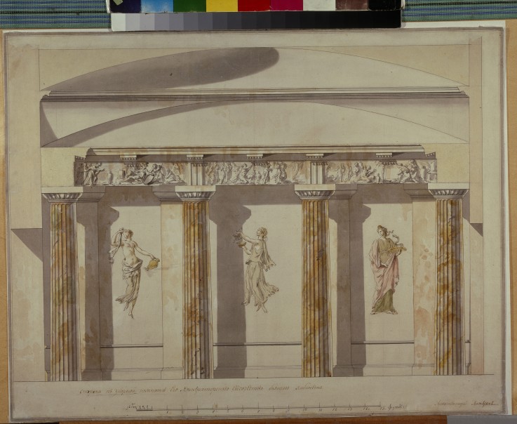 Design for the Large Cabinet in the Pavlovsk Palace à Charles Cameron