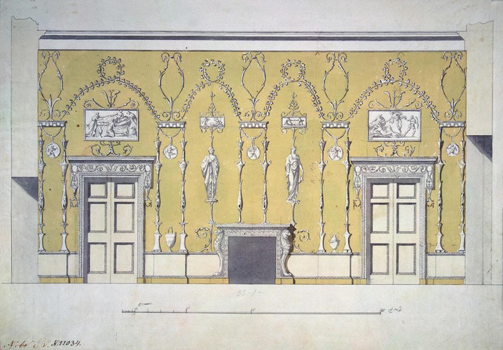 Design of the Green Dining room Great Palace in Tsarskoye Selo à Charles Cameron