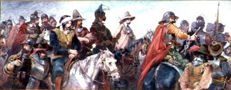 Cavalry escorting prisoners à Charles Cattermole