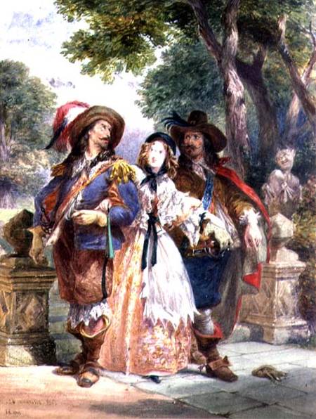 The Challenge: a Lady interposing between two Cavaliers à Charles Cattermole