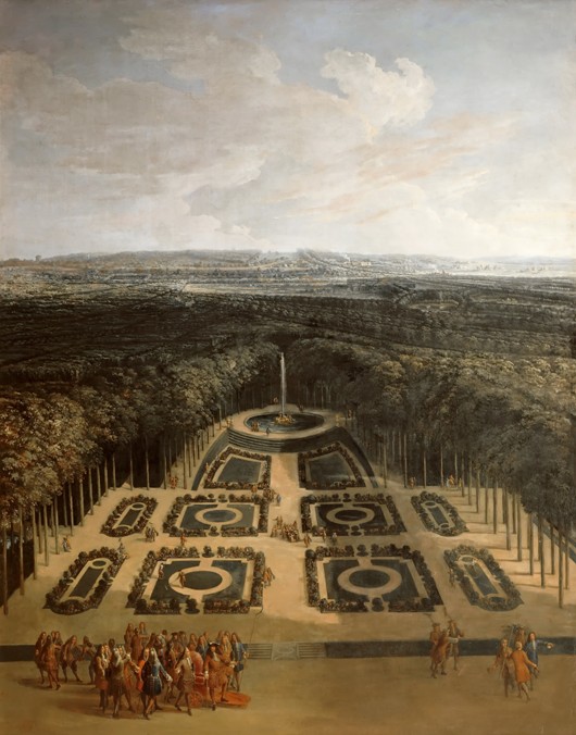 Promenade of Louis XIV in the Gardens of the Grand Trianon à Charles Chastelain