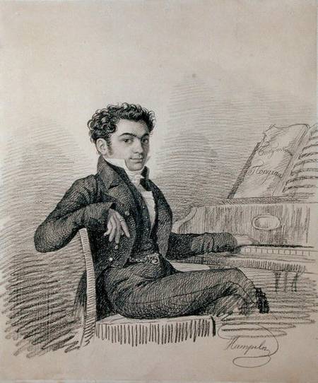 Portrait of the Composer Alexei N. Verstovsky (1799-1862) à Charles de Hampeln