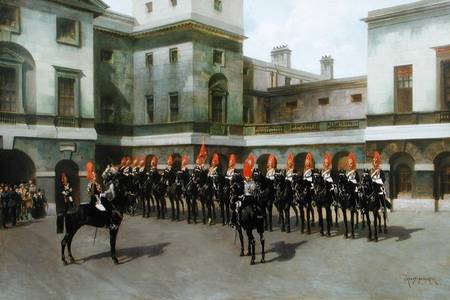 The Blues and Royals, Guard Mounting Parade, Whitehall à Charles Edouard Armand-Dumaresq