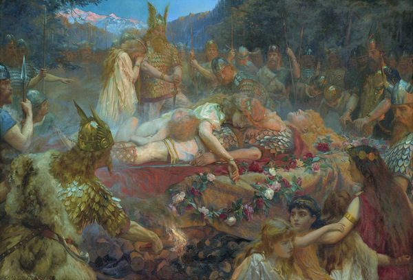 Death of a Viking warrior à Charles Ernest Butler