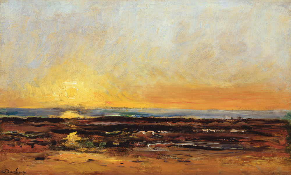 Sunset on the Sea Coast à Charles-François Daubigny
