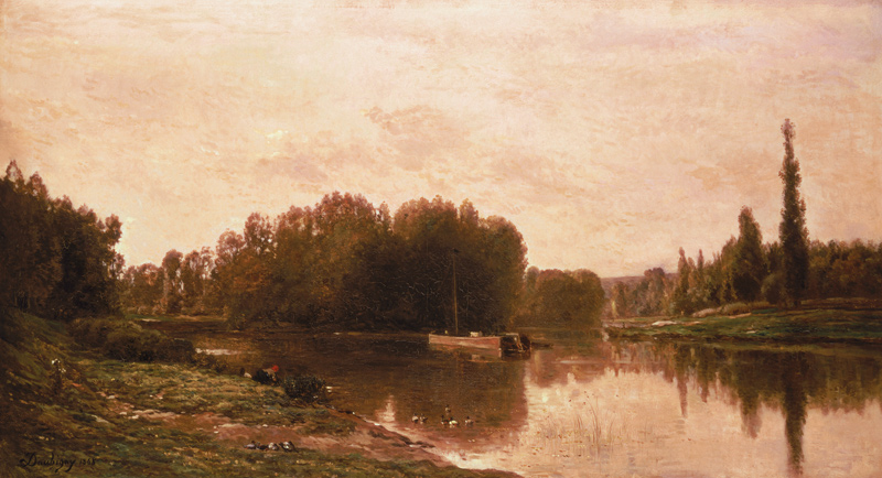 The Confluence of the River Seine and the River Oise à Charles-François Daubigny