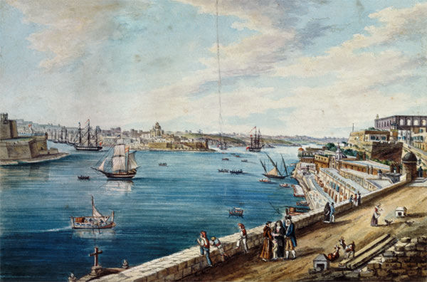 The Grand Harbour, Valletta, Malta à Charles Frederick de Brocktorff