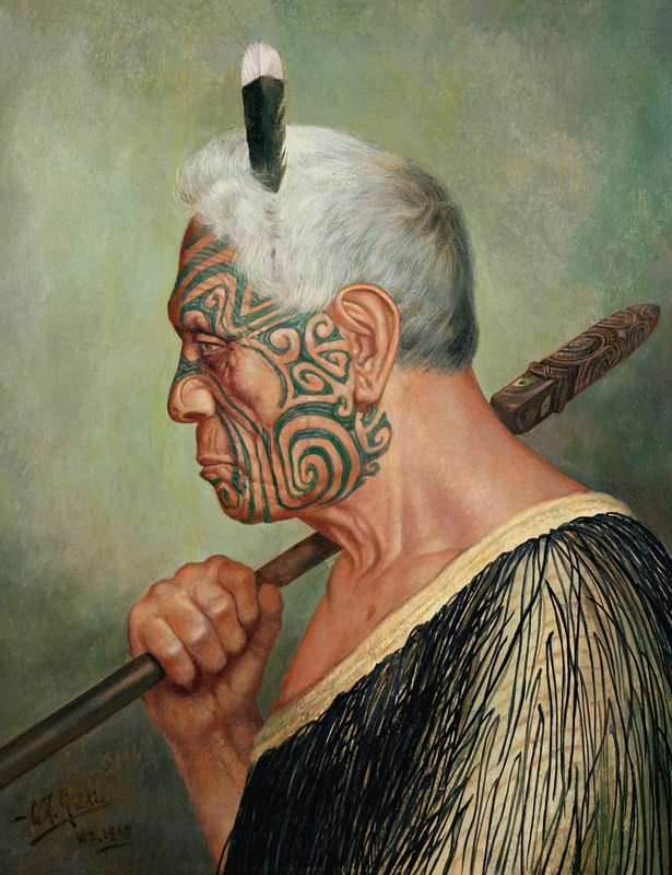 A Maori Warrior à Charles Frederick Goldie