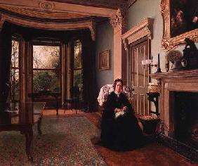 Victorian interior with seated lady
