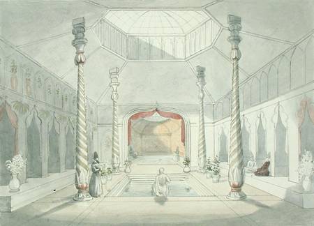 Interior of a Persian bath at Kermanshah à Charles Hamilton Smith