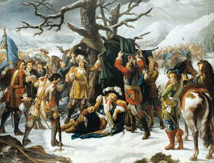 Maréchal de Turenne Asleep on the Eve of the Battle of Turckheim à Charles-Jacques Lebel
