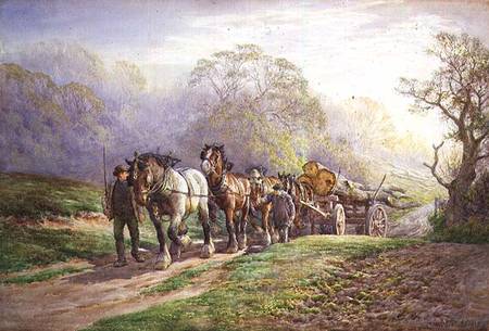 A Logging Team returning Home à Charles James Adams