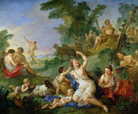 The Triumph of Bacchus (oil on canvas) à Charles Joseph Natoire