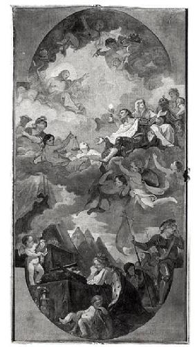 Apotheosis of St. Louis, sketch for the ceiling of the church San Luigi dei Francesi, Rome