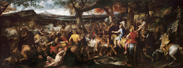 Alexander and Porus, at the Battle of Hydaspes à Charles Le Brun
